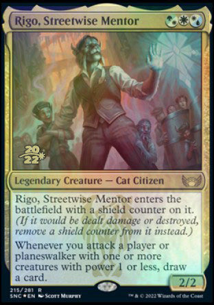 Rigo, Streetwise Mentor [Streets of New Capenna Prerelease Promos] Magic: The Gathering