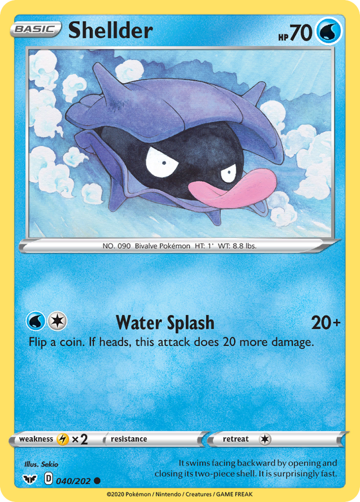 Shellder (040/202) [Sword & Shield: Base Set] Pokémon