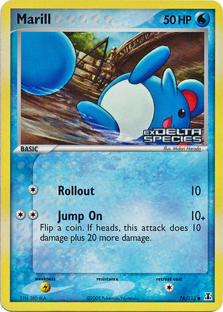 Marill (76/113) (Stamped) [EX: Delta Species] Pokémon
