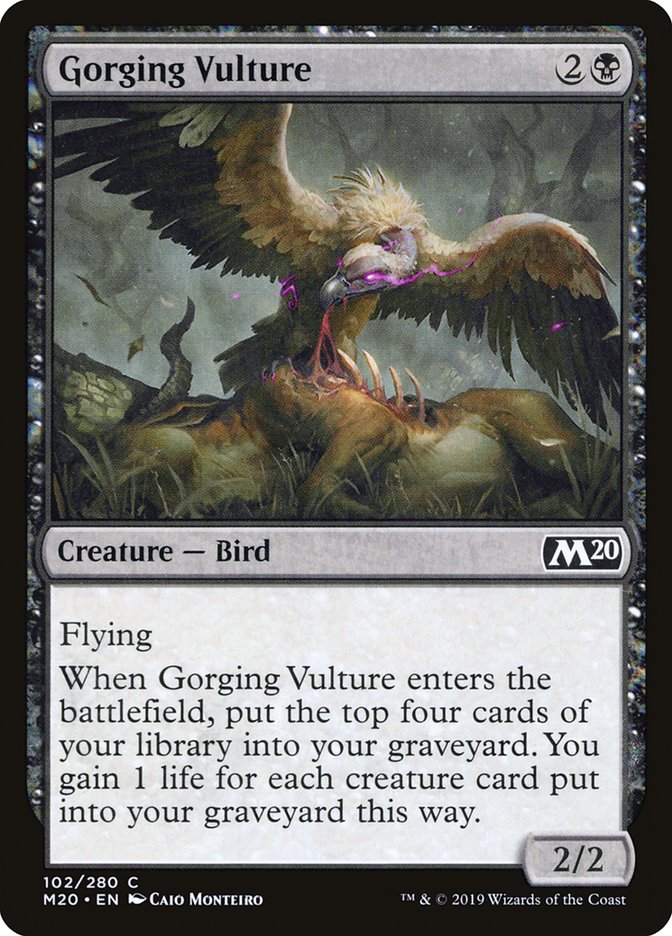 Gorging Vulture [Core Set 2020] Magic: The Gathering
