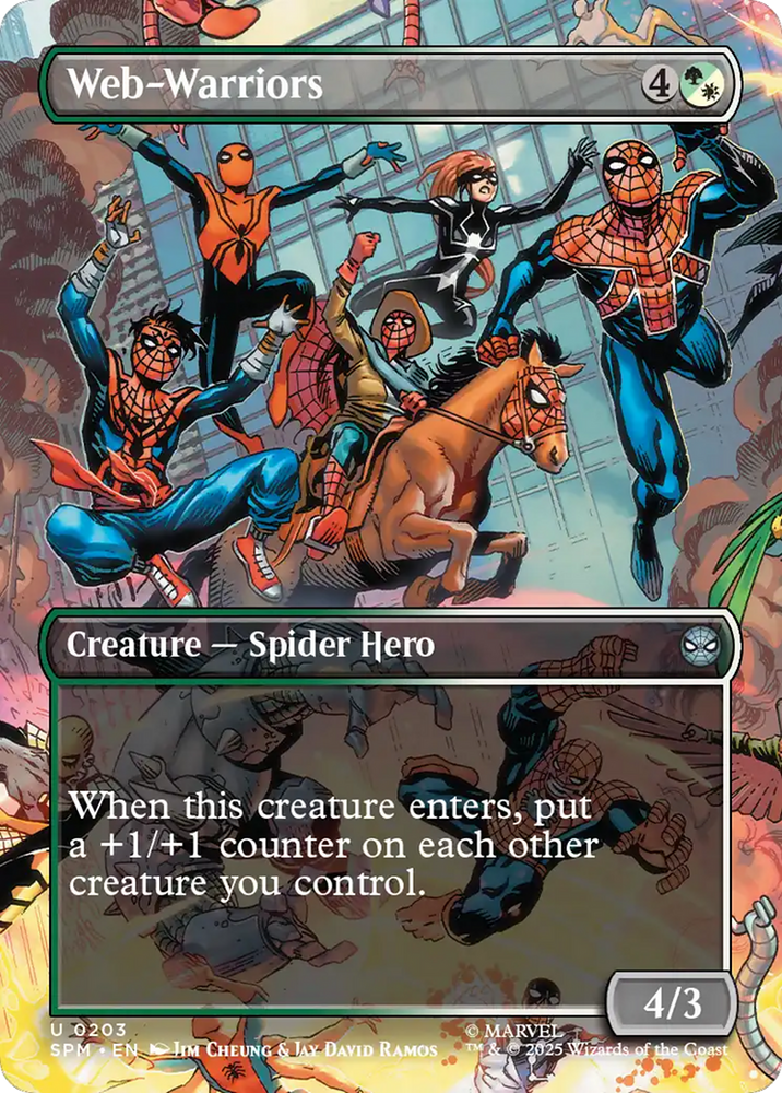 Web-Warriors (Borderless) [Marvel's Spider-Man] Magic: The Gathering