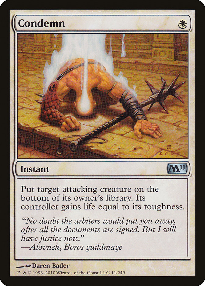 Condemn [Magic 2011] Magic: The Gathering