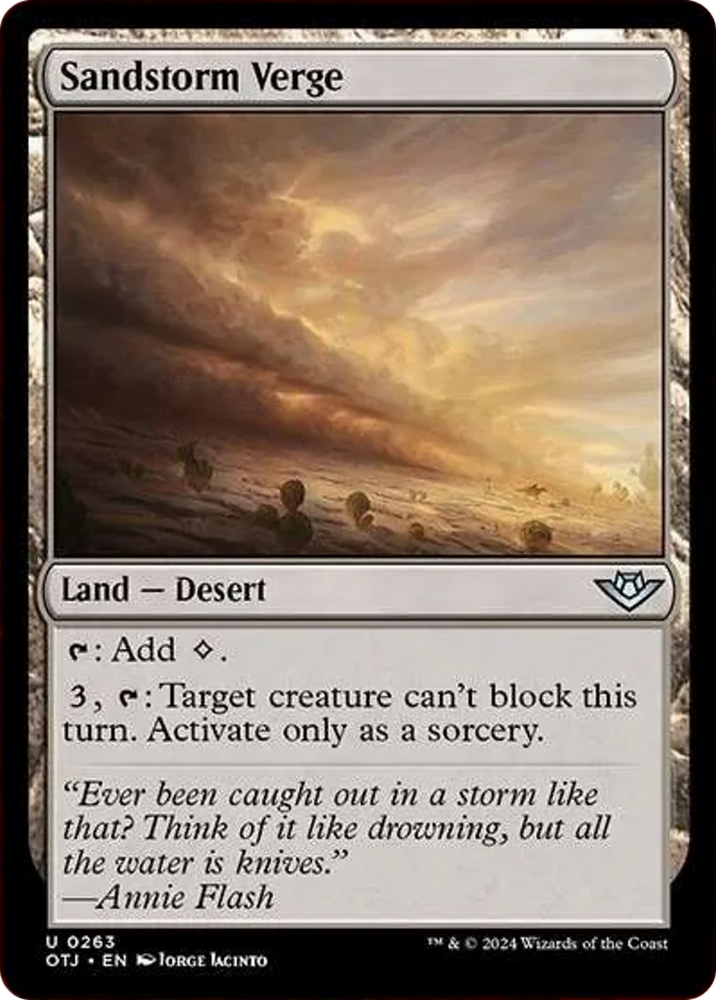 Sandstorm Verge [Outlaws of Thunder Junction] Magic: The Gathering