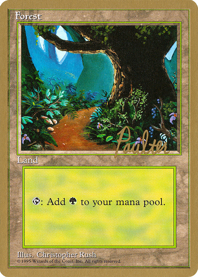 Forest (pp376) (Preston Poulter) [Pro Tour Collector Set] Magic: The Gathering