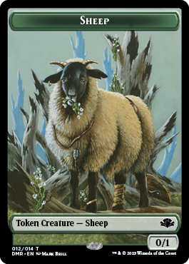 Elephant // Sheep Double-Sided Token [Dominaria Remastered Tokens] Magic: The Gathering
