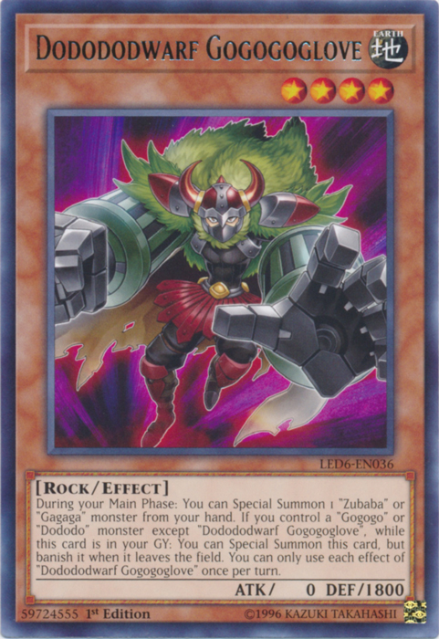 Dodododwarf Gogogoglove [LED6-EN036] Rare Yu-Gi-Oh!