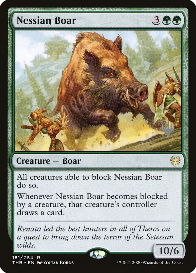 Nessian Boar (Promo Pack) [Theros Beyond Death Promos] Magic: The Gathering