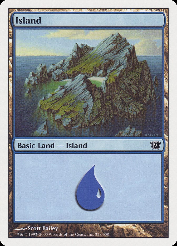 Island (338) [Ninth Edition] Magic: The Gathering