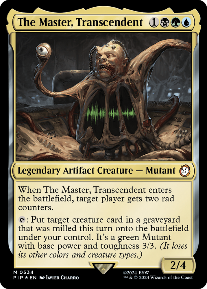The Master, Transcendent (Surge Foil) [Fallout] Magic: The Gathering