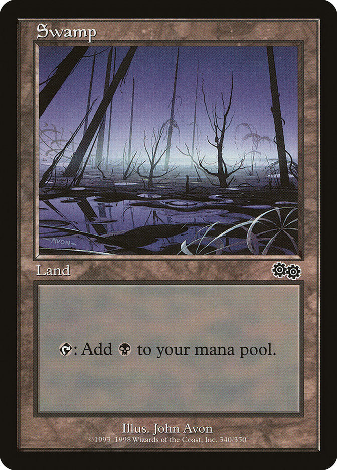Swamp (340) [Urza's Saga] Magic: The Gathering