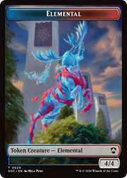 Elemental (0020) // Food Double-Sided Token [Secrets of Strixhaven Commander Tokens]