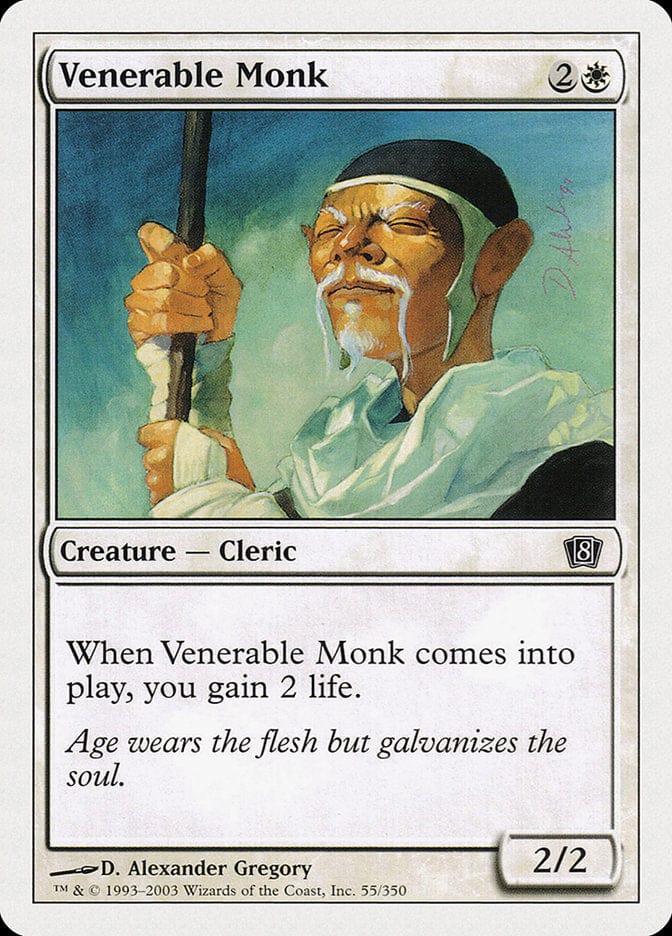 Venerable Monk [Eighth Edition] Magic: The Gathering