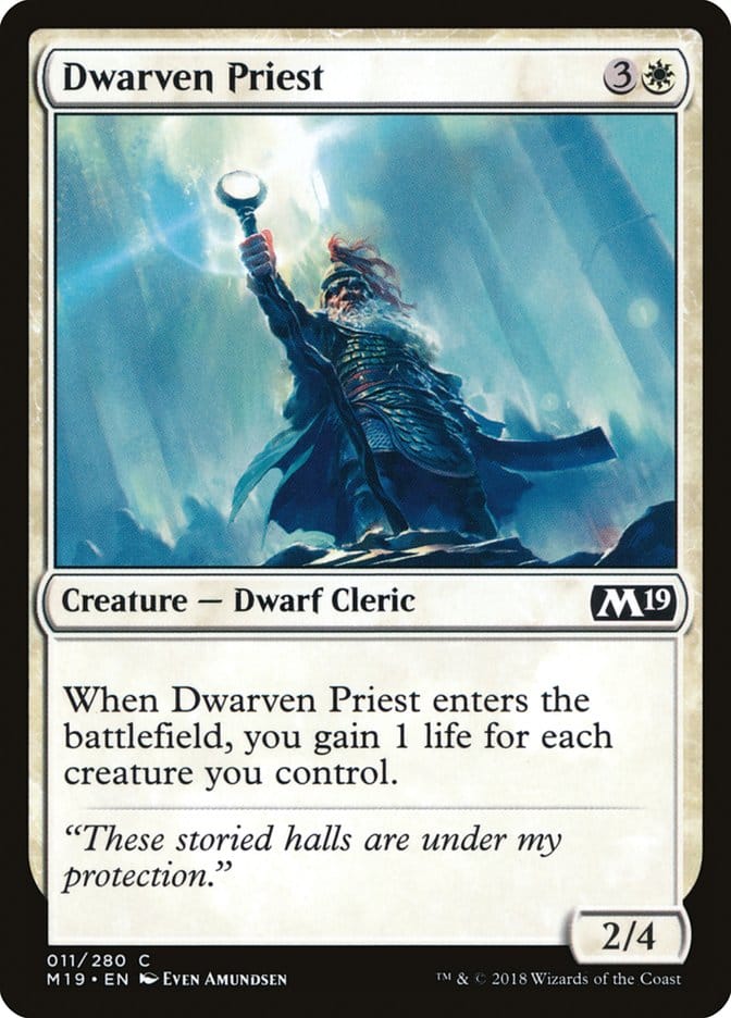 Dwarven Priest [Core Set 2019] Magic: The Gathering