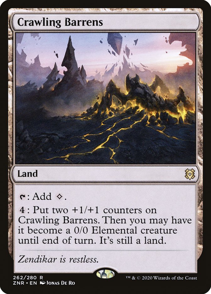 Crawling Barrens [Zendikar Rising] Magic: The Gathering