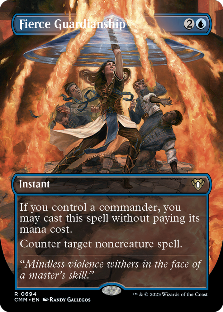 Fierce Guardianship (Borderless Alternate Art) [Commander Masters] Magic: The Gathering