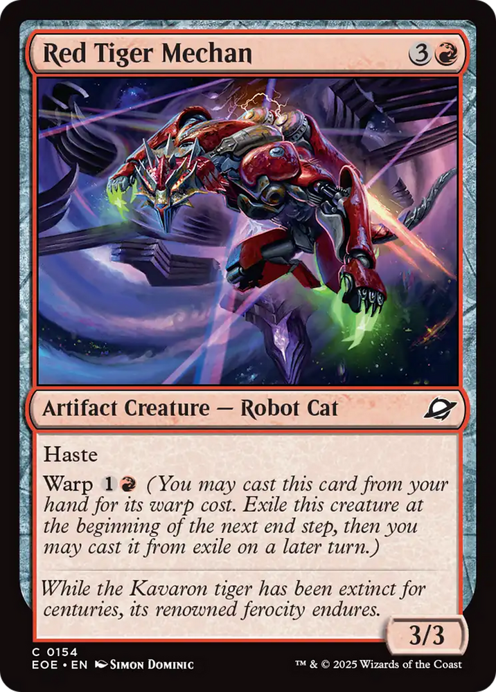 Red Tiger Mechan [Edge of Eternities] Magic: The Gathering