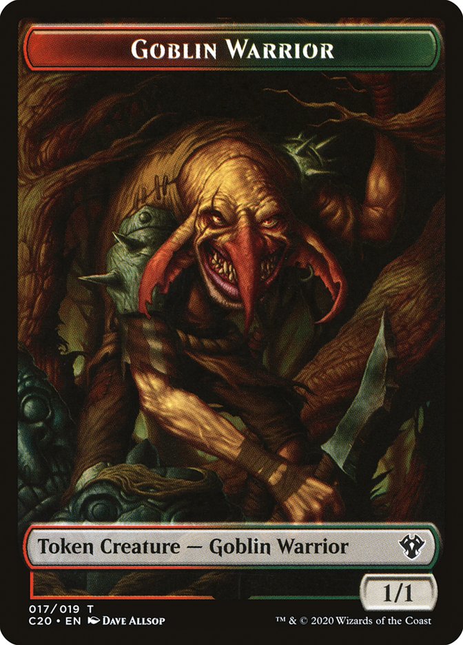 Drake // Goblin Warrior Double-Sided Token [Commander 2020 Tokens] Magic: The Gathering