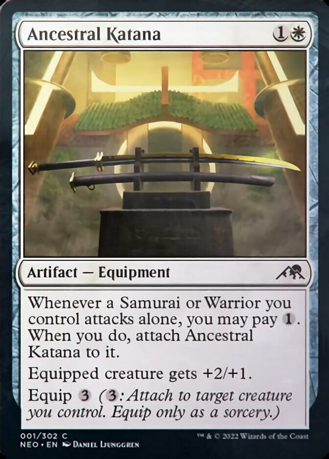 Ancestral Katana [Kamigawa: Neon Dynasty] Magic: The Gathering