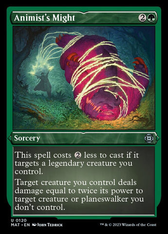 Animist's Might (Foil Etched) [March of the Machine: The Aftermath] Magic: The Gathering