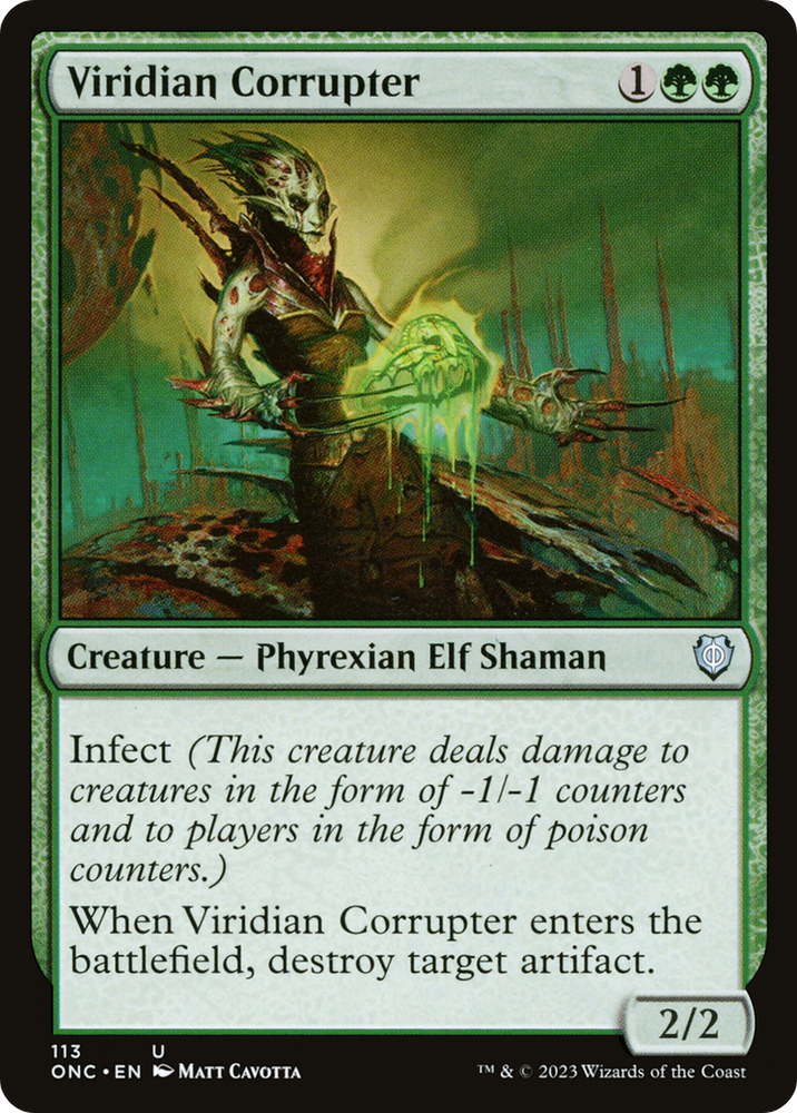 Viridian Corrupter [Phyrexia: All Will Be One Commander] Magic: The Gathering
