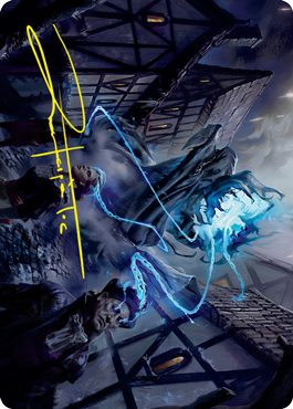 Dreamshackle Geist Art Card (Gold-Stamped Signature) [Innistrad: Crimson Vow Art Series] Magic: The Gathering