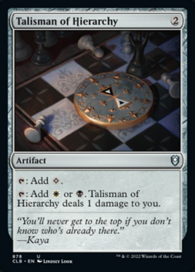 Talisman of Hierarchy [Commander Legends: Battle for Baldur's Gate] Magic: The Gathering