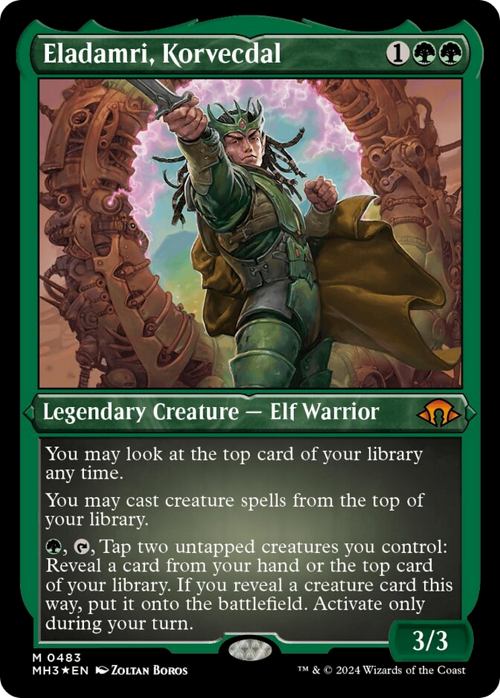 Eladamri, Korvecdal (Foil Etched) [Modern Horizons 3] Magic: The Gathering
