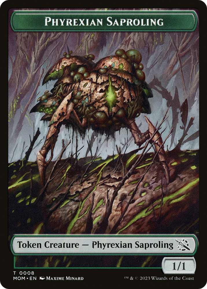 Treasure (20) // Phyrexian Saproling Double-Sided Token [March of the Machine Tokens] Magic: The Gathering