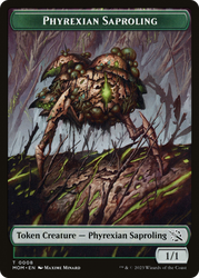 Treasure (20) // Phyrexian Saproling Double-Sided Token [March of the Machine Tokens] Magic: The Gathering