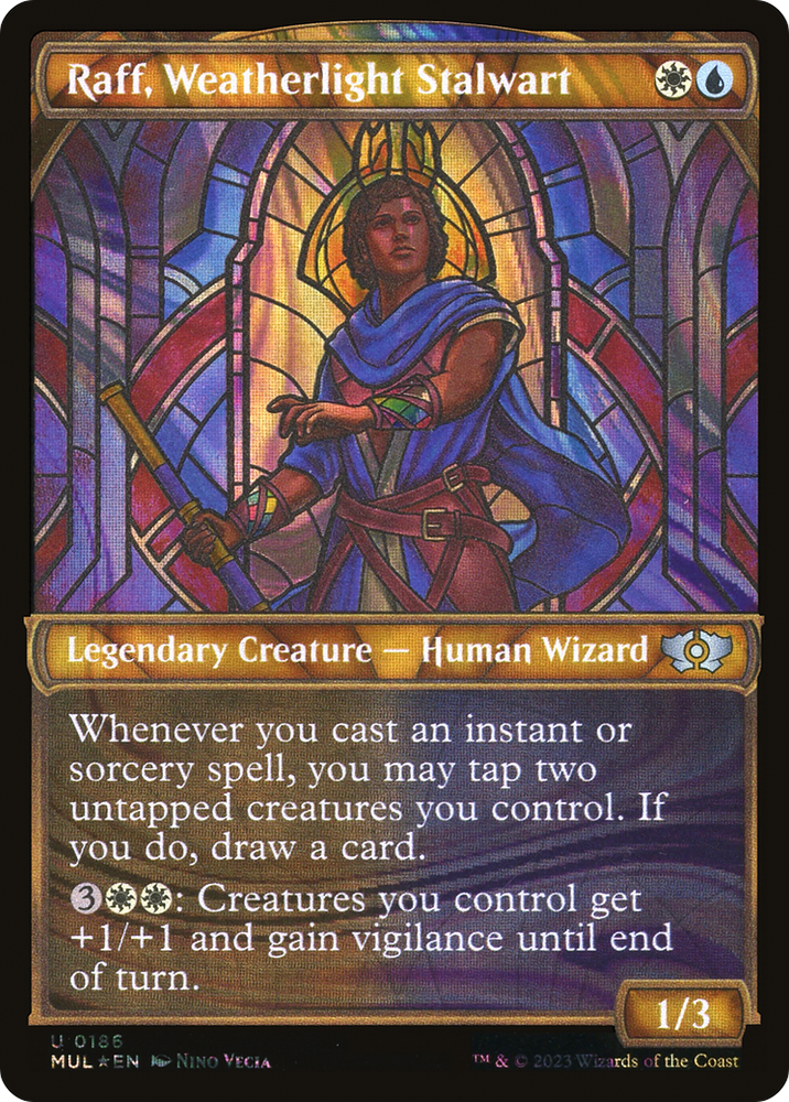 Raff, Weatherlight Stalwart (Halo Foil) [Multiverse Legends] Magic: The Gathering