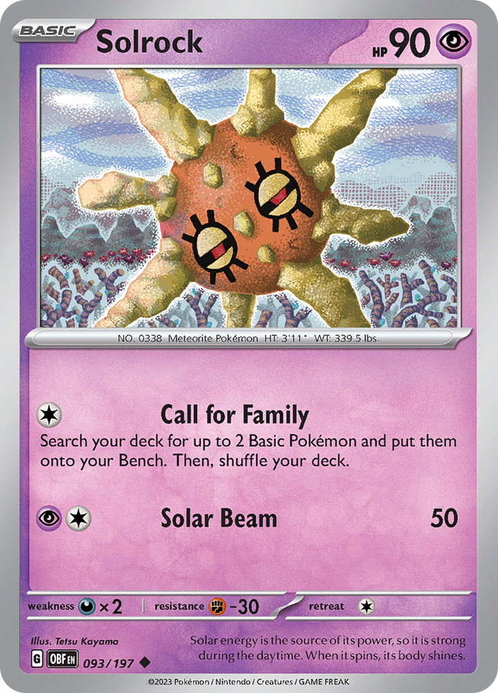 Solrock (093/197) [Scarlet & Violet: Obsidian Flames] Pokémon