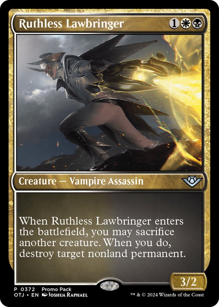 Ruthless Lawbringer (Promo Pack) [Outlaws of Thunder Junction Promos] Magic: The Gathering
