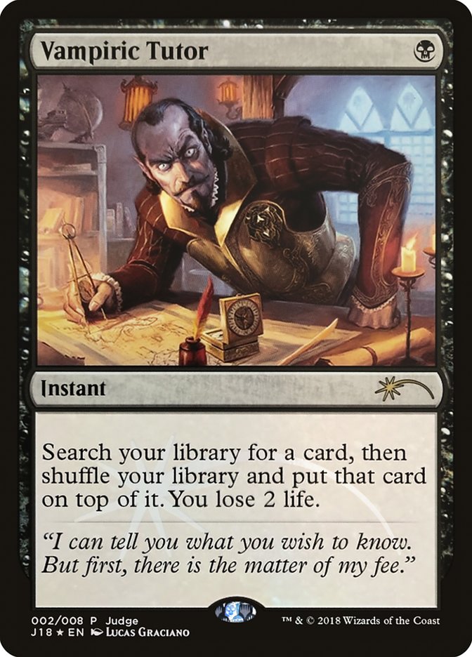 Vampiric Tutor [Judge Gift Cards 2018] Magic: The Gathering