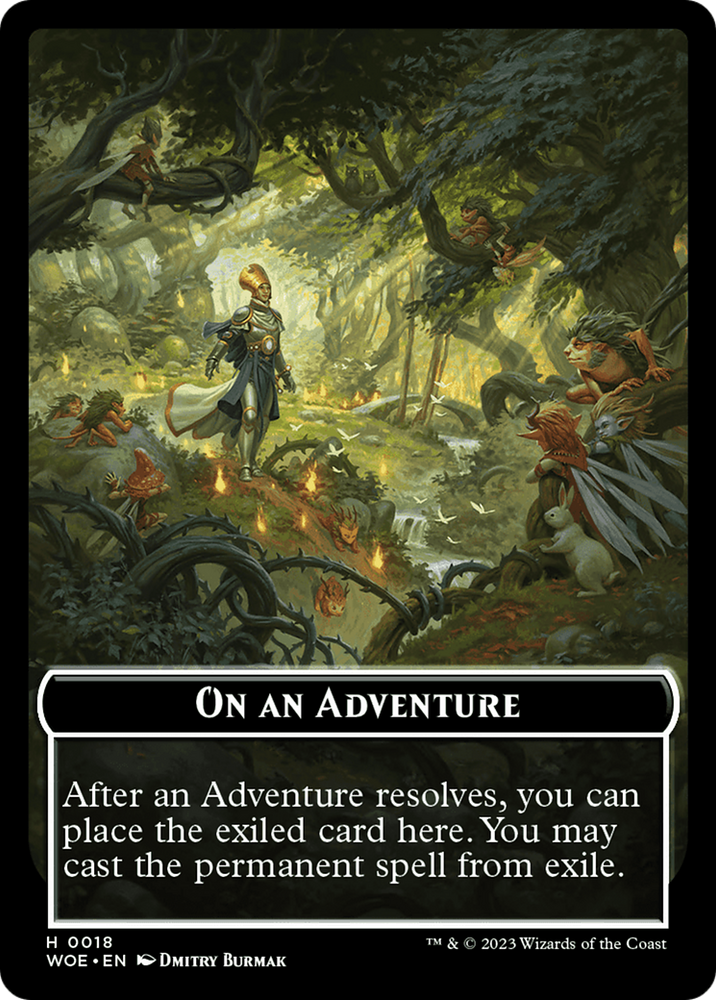 On an Adventure Emblem [Wilds of Eldraine Tokens] Magic: The Gathering