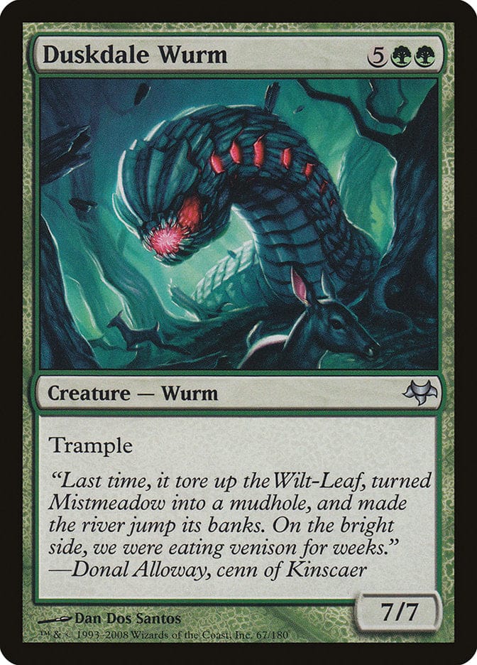 Duskdale Wurm [Eventide] Magic: The Gathering