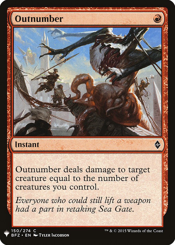 Outnumber [Mystery Booster] Magic: The Gathering