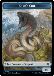 Tentacle // Koma's Coil Double-Sided Token [Murders at Karlov Manor Commander Tokens] Magic: The Gathering