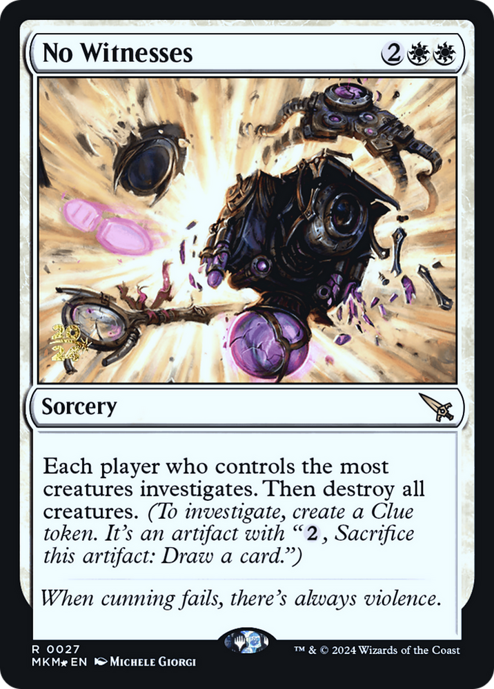 No Witnesses [Murders at Karlov Manor Prerelease Promos] Magic: The Gathering
