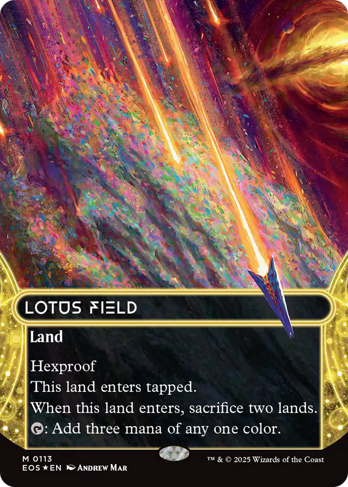 Lotus Field (0113) (Borderless) (Galaxy Foil) [Edge of Eternities: Stellar Sights] Magic: The Gathering