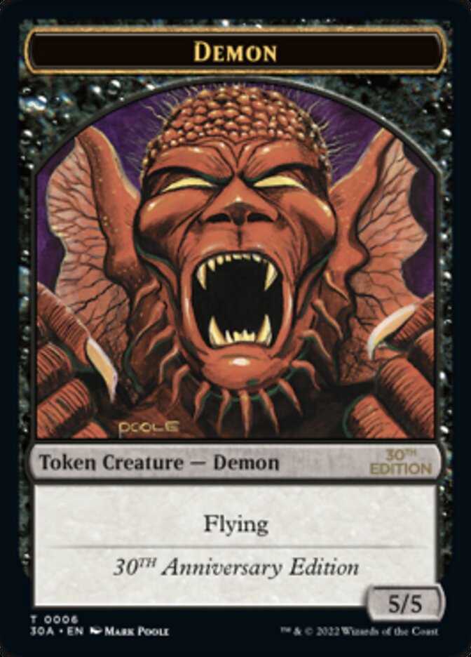Demon Token [30th Anniversary Tokens] Magic: The Gathering