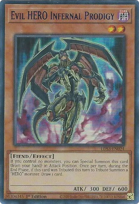 Evil HERO Infernal Prodigy (Blue) [LDS3-EN024] Ultra Rare - Yugioh Cards For Your TCG Needs!