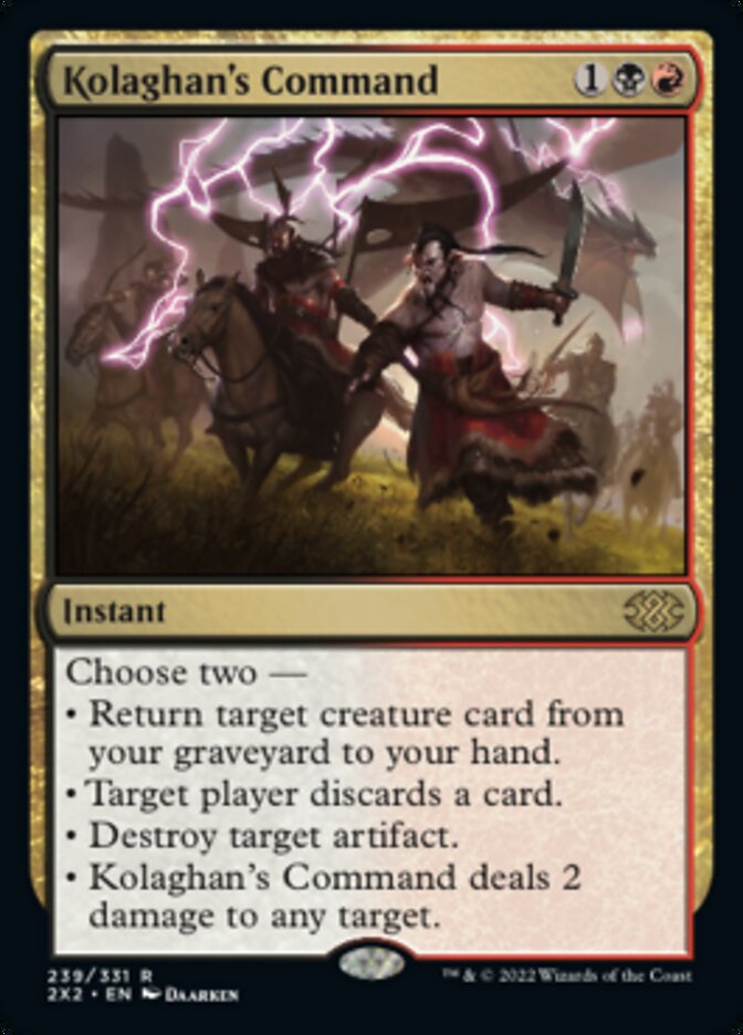 Kolaghan's Command [Double Masters 2022] Magic: The Gathering