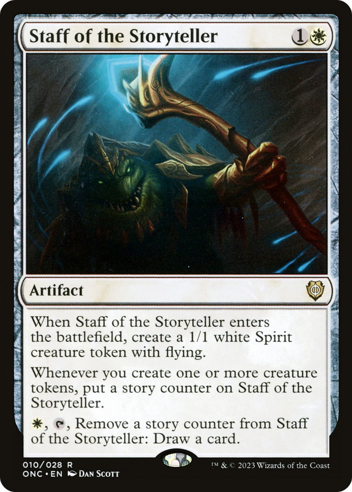 Staff of the Storyteller [Phyrexia: All Will Be One Commander] Magic: The Gathering