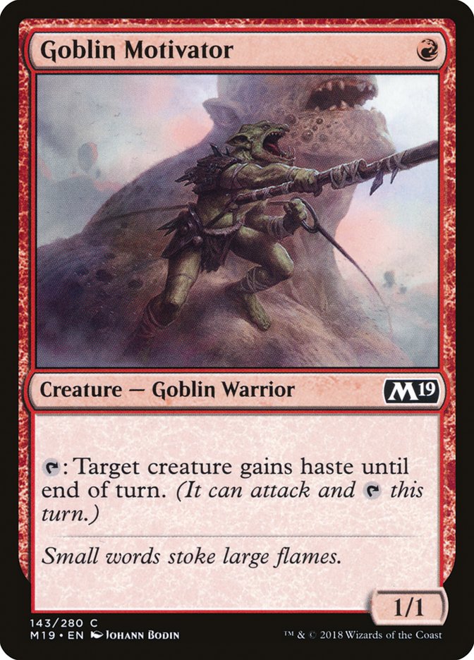 Goblin Motivator [Core Set 2019] Magic: The Gathering