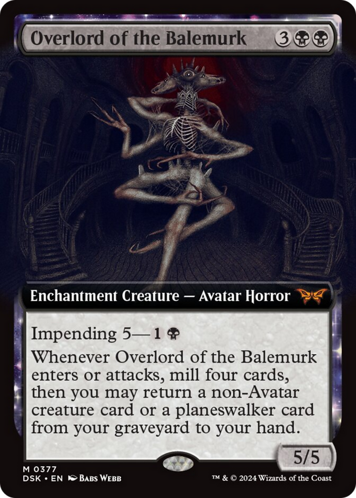 Overlord of the Balemurk (Extended Art) [Duskmourn: House of Horror] Magic: The Gathering