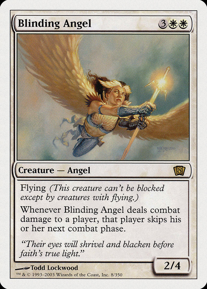 Blinding Angel (8th Edition) [Oversize Cards] Magic: The Gathering