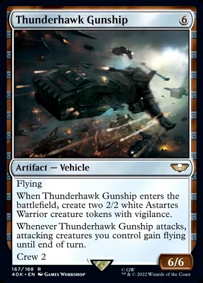 Thunderhawk Gunship (Surge Foil) [Warhammer 40,000] Magic: The Gathering