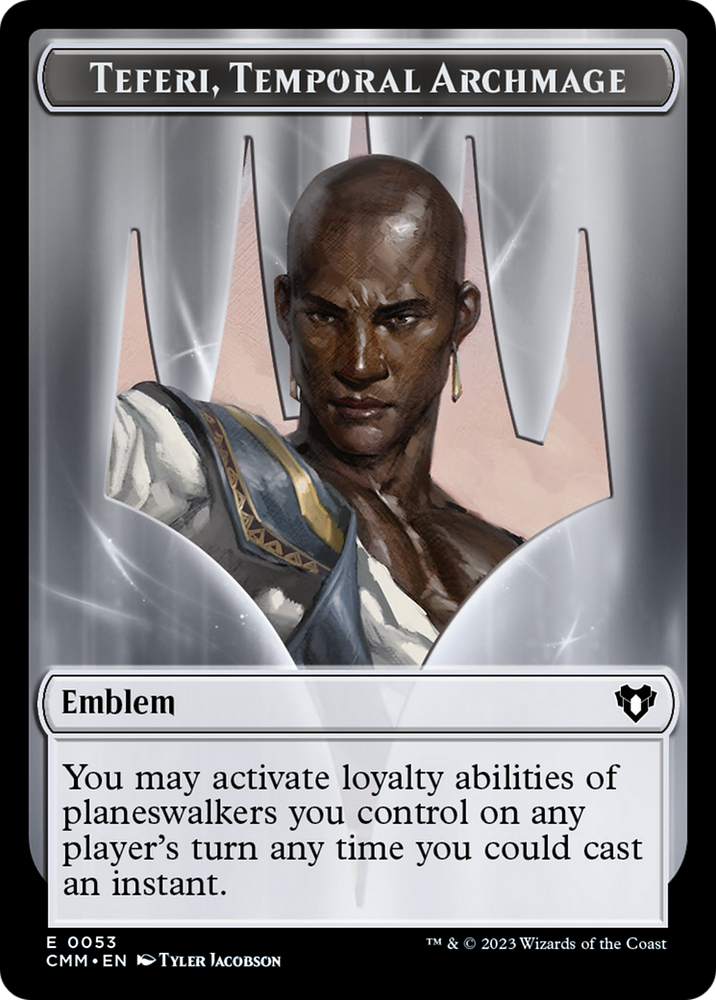 Teferi, Temporal Archmage Emblem [Commander Masters Tokens] Magic: The Gathering