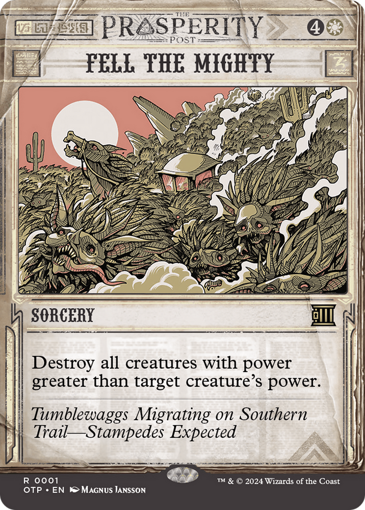 Fell the Mighty [Outlaws of Thunder Junction: Breaking News] Magic: The Gathering
