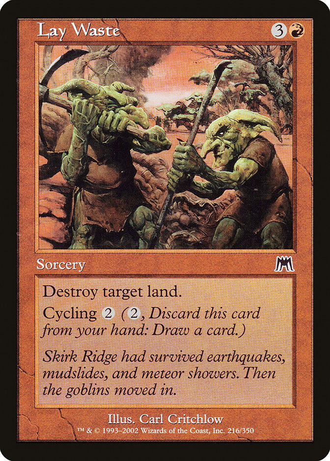 Lay Waste [Onslaught] Magic: The Gathering